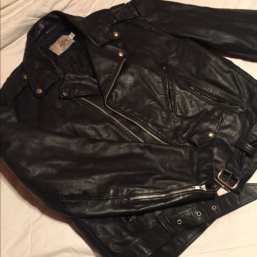 Vintage Gino Leathers Motorcycle Jacket